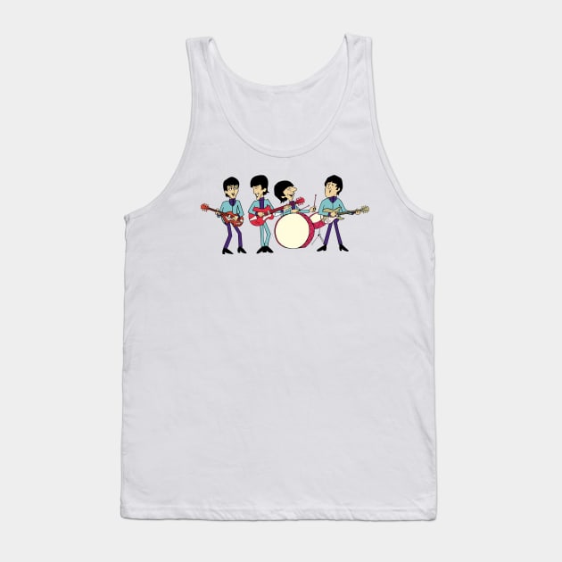 The  Cartoon Band Tank Top by TheMusicFav